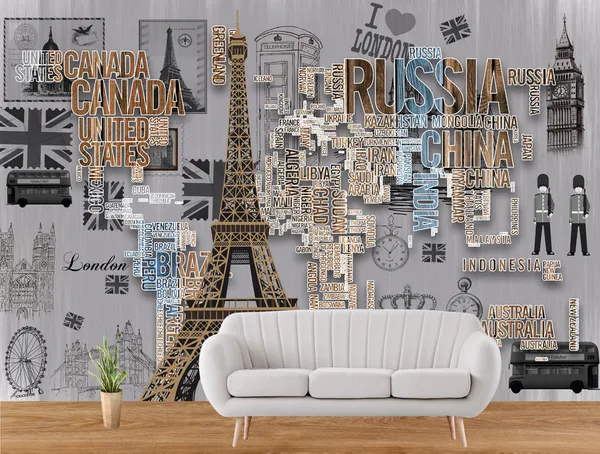 Text_World_Map_Kids_Wallpaper