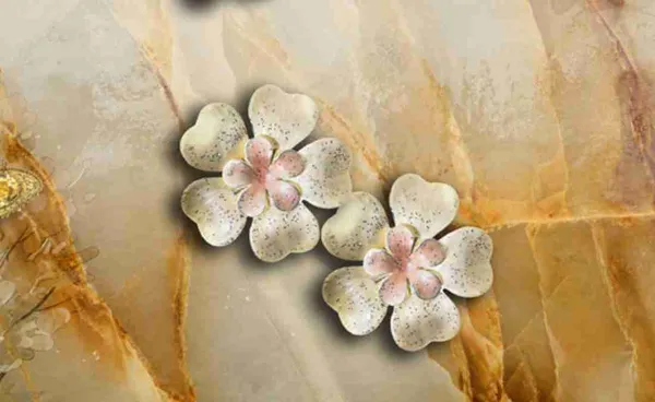 Golden_Theme_Customized_Floral_Wallpaper