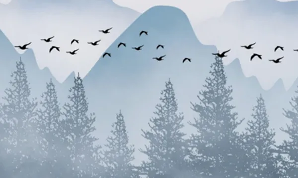 Birds_Flying_Away_By_Mountain_Range