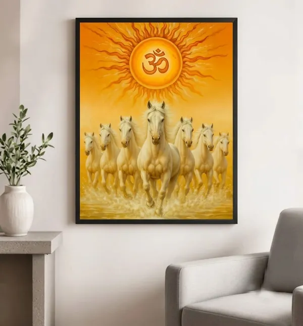 7_Running_Horse_With_Om_3d_Wall_Art