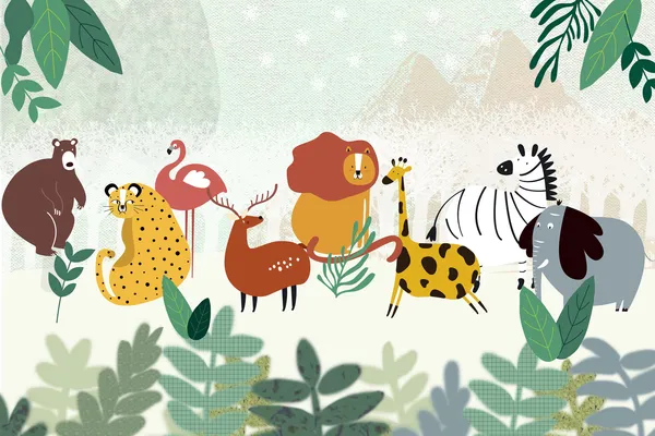 Wild_Animal_Cartoon_Theme_Kids_Wallpaper