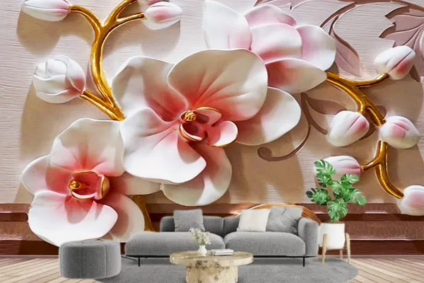 3d_Flower_Customized_Wallpaper