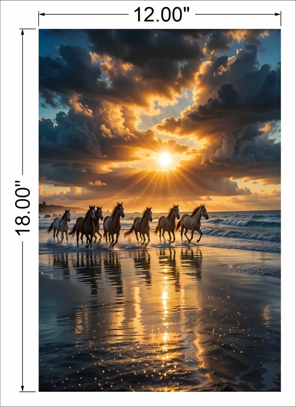 7_Horses_Running_On_Beach