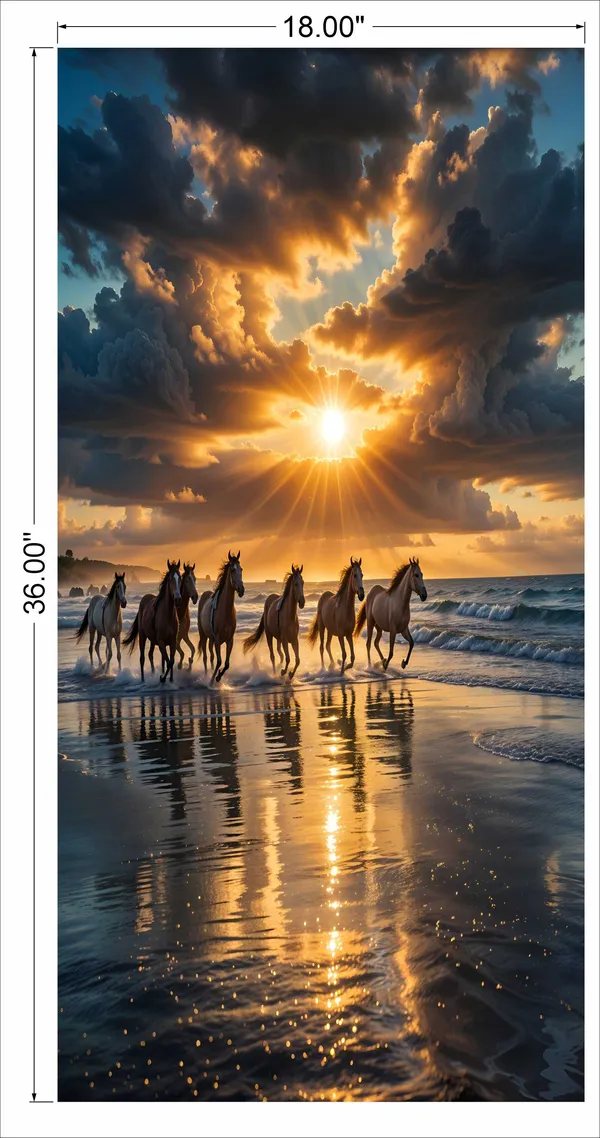 7_Horses_Running_On_Beach