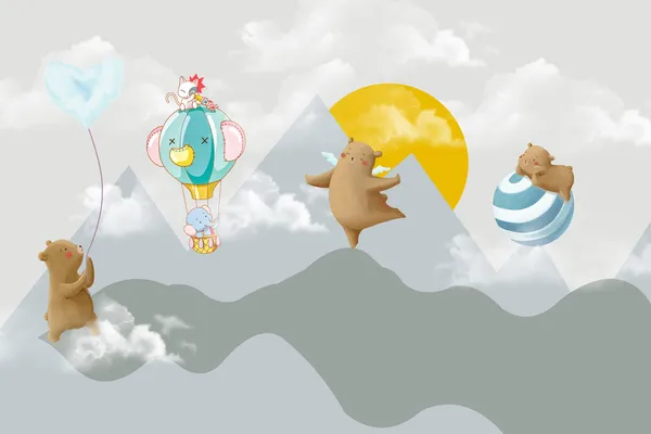 Parachute_Balloon_Kids_Wallpaper