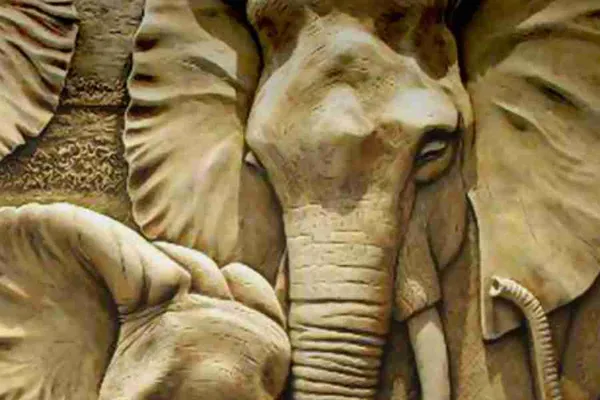 Mural_Elephant_Family_Wallpaper