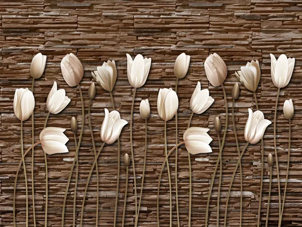 Tulip_Flower_Brown_Customized_Wallpaper