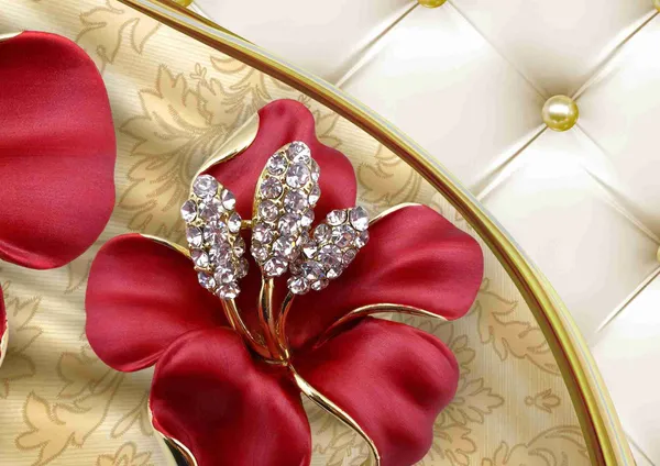 3d_Red_Flower_Wallpaper