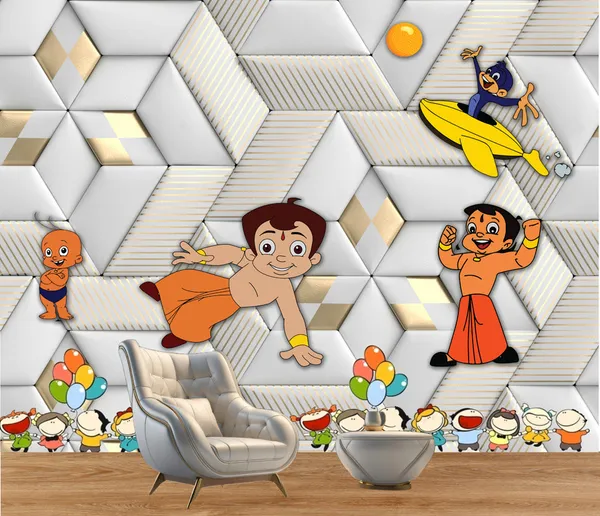 Chota_Bheem_Cartoon_Customized_Wallpaper