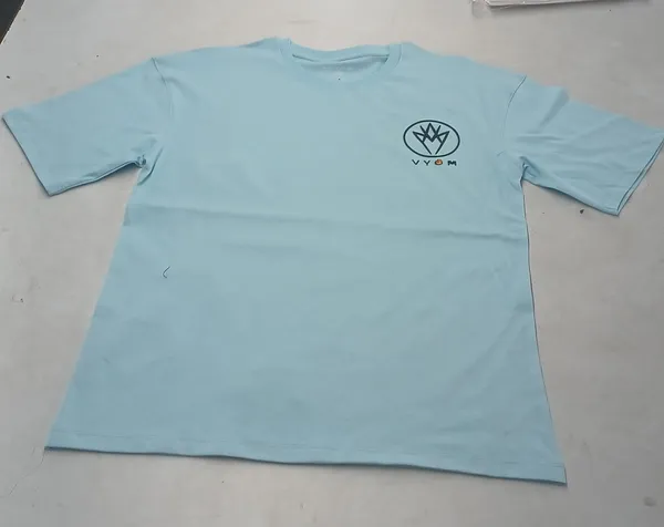Light_Blue_Graphic_Crew_Neck_T-Shirt_For_Men