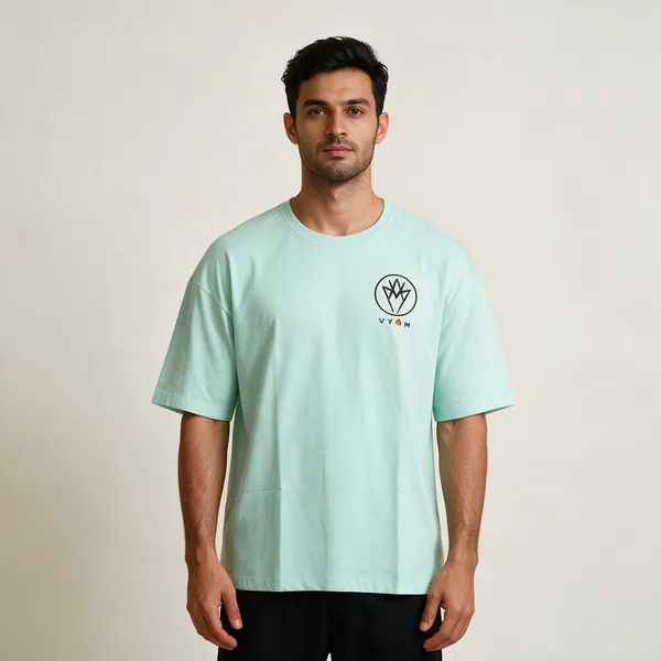 Mint_Green_Graphic_Print_Crew_Neck_T-Shirt_for_Men