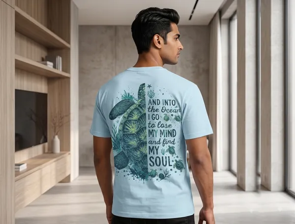Light_Blue_Graphic_Crew_Neck_T-Shirt_For_Men