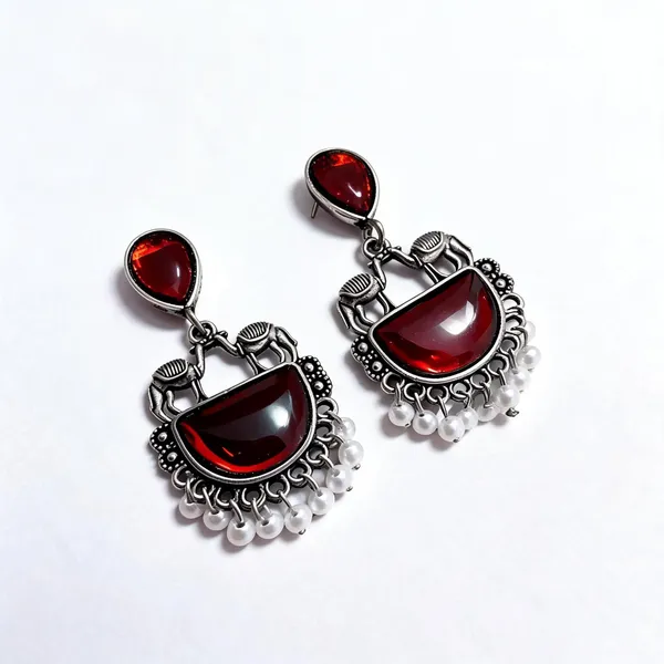 Red_Alloy_Drop_Earrings_For_Women