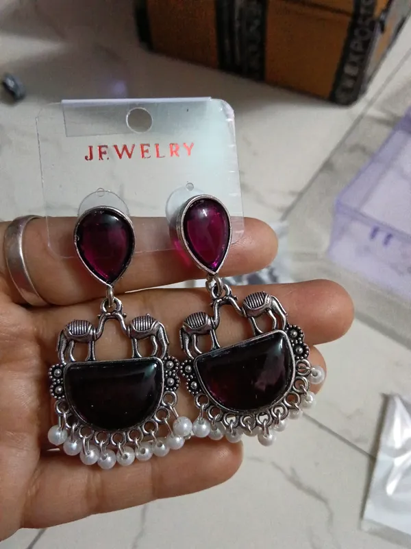 Brown_Alloy_Drop_Earrings_For_Women