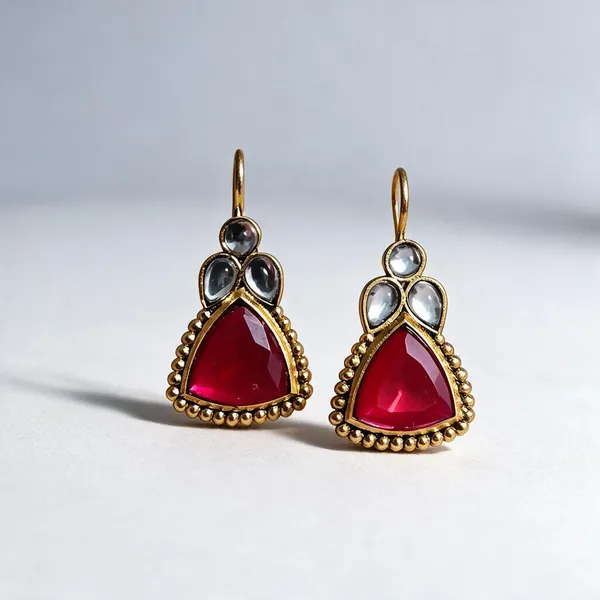 Pink_Alloy_Drop_Earrings_For_Women