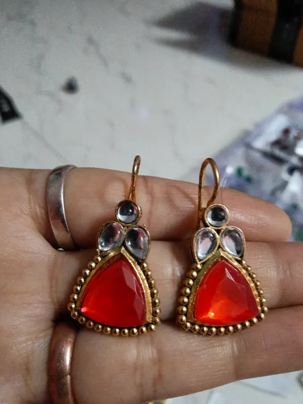 Red_Alloy_Drop_Earrings_For_Women