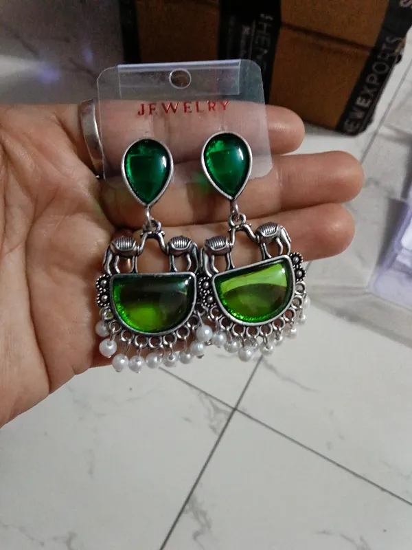 Green_Alloy_Drop_Earrings_For_Women