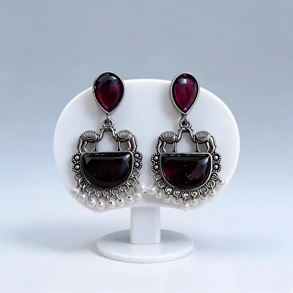 Brown_Alloy_Drop_Earrings_For_Women
