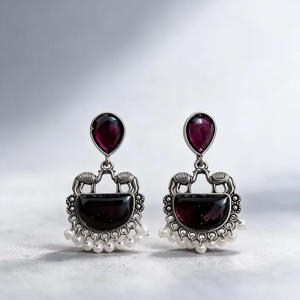 Brown_Alloy_Drop_Earrings_For_Women