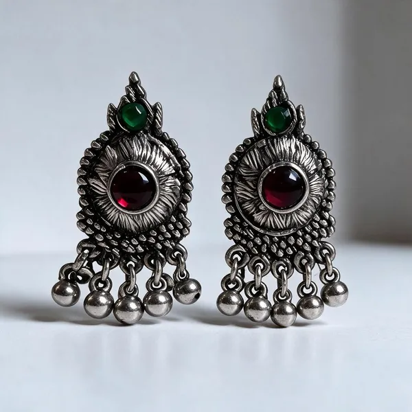 Silver_Alloy_Dangle_Earrings_For_Women