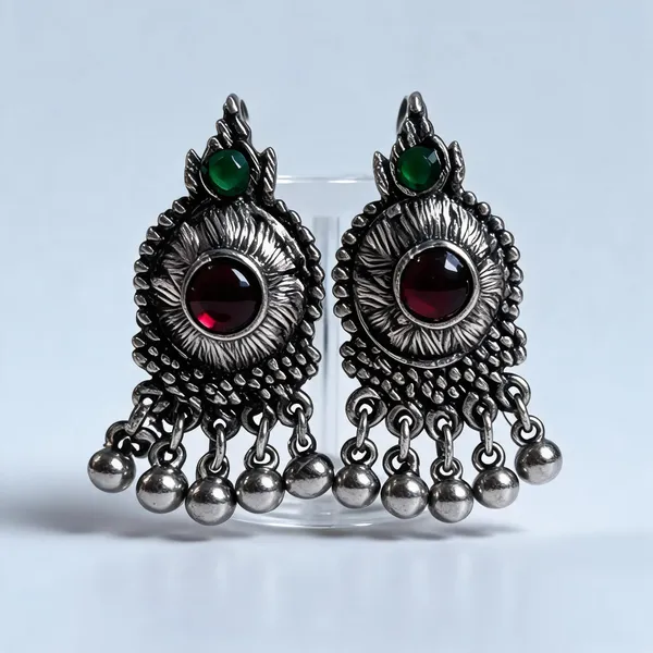 Silver_Alloy_Dangle_Earrings_For_Women
