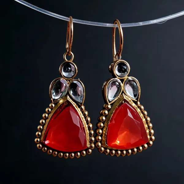 Red_Alloy_Drop_Earrings_For_Women