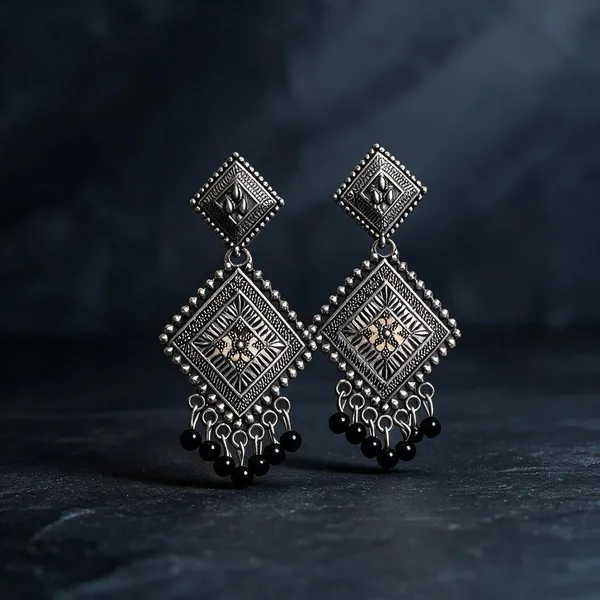 Black_Alloy_Drop_Earrings_For_Women