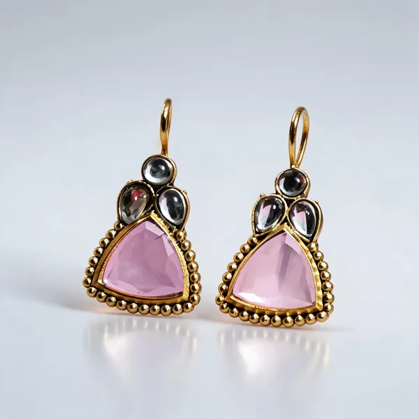 Pink_Alloy_Drop_Earrings_For_Women
