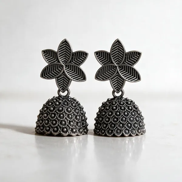 Grey_Alloy_Jhumka_Earrings_For_Women
