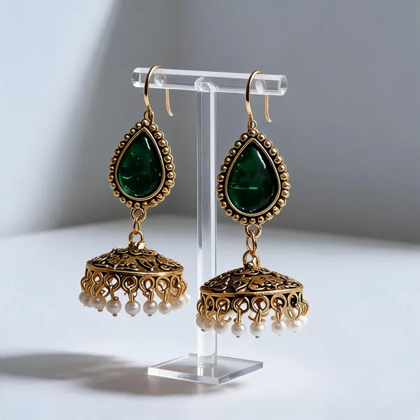 Green_Alloy_Jhumka_Earrings_For_Women
