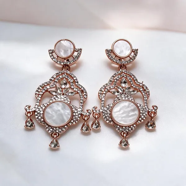 White_Alloy_Chandelier_Earrings_For_Women