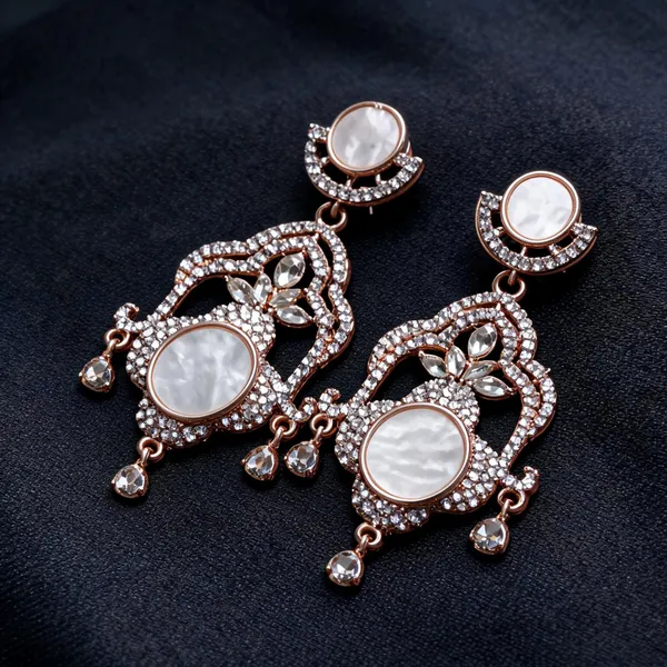 White_Alloy_Chandelier_Earrings_For_Women