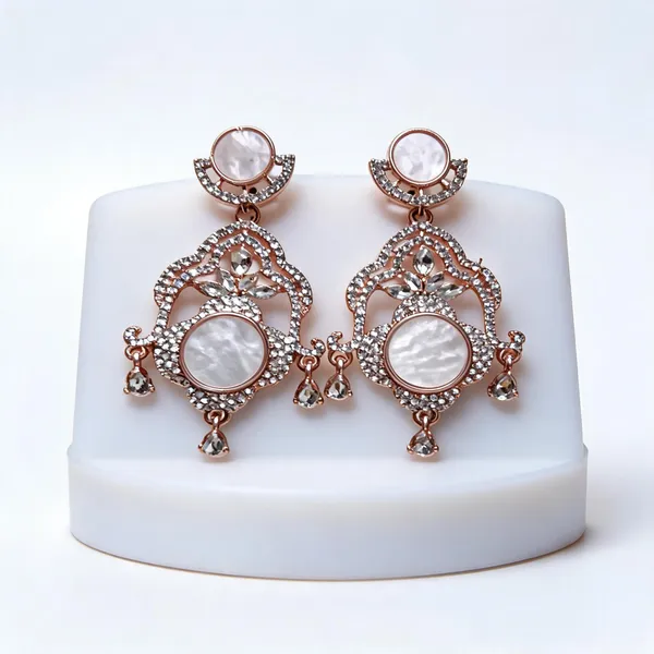 White_Alloy_Chandelier_Earrings_For_Women