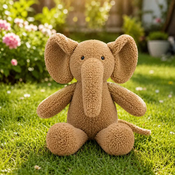 Beige_Sherpa_Seated_Elephant_Plush_Toy_For_Kids