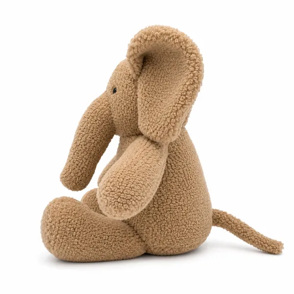 Beige_Sherpa_Seated_Elephant_Plush_Toy_For_Kids