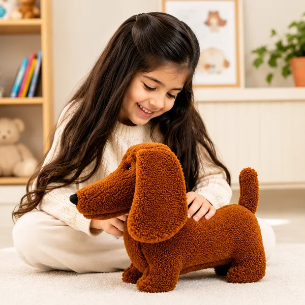 Brown_Sherpa_Dachshund_Dog_Plush_Toy_For_Kids