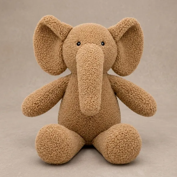 Beige_Sherpa_Seated_Elephant_Plush_Toy_For_Kids