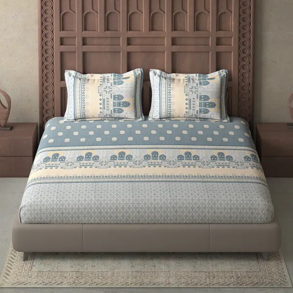 Blue_Printed_Architectural_Pattern_Bedsheet_Set_With_Pillow_Covers