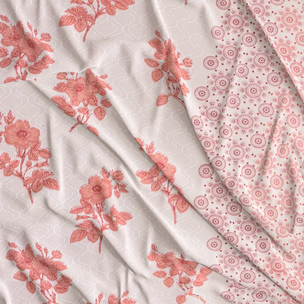 Pink_Floral_Print_Double_Bedsheet_With_2_Pillow_Covers