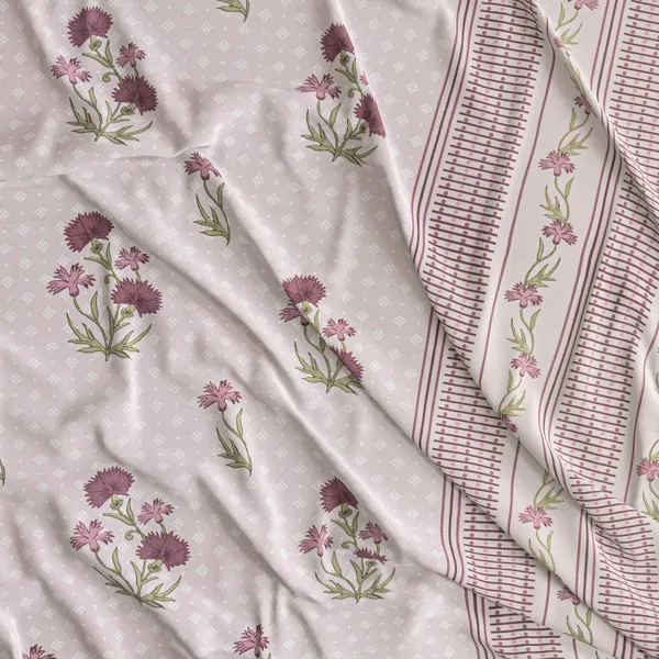 Floral_Print_Double_Bedsheet_Set_With_Two_Pillow_Covers