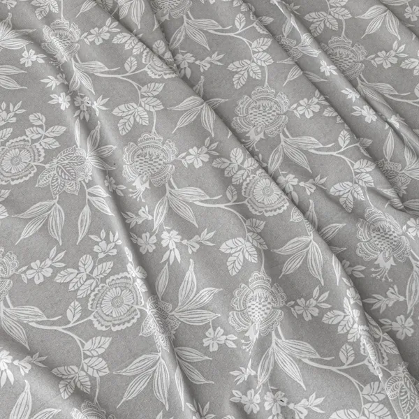 Grey_Floral_Print_Bed_Sheet_Set
