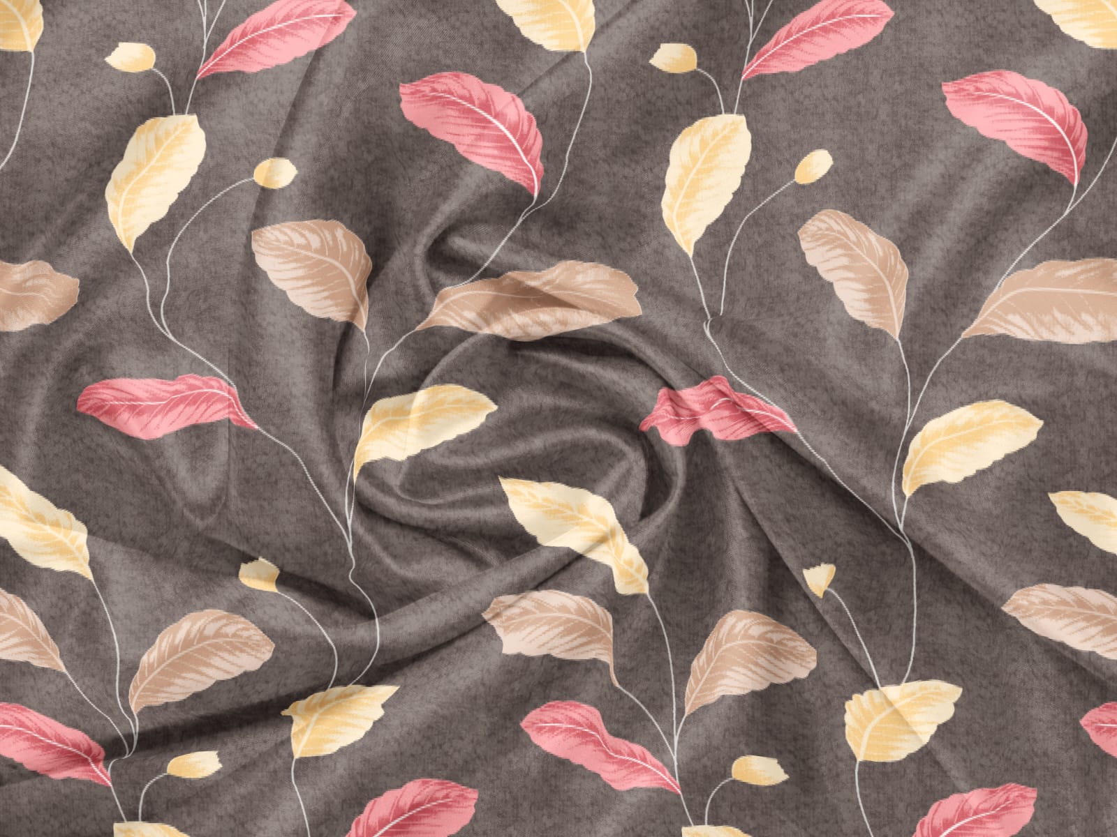 Printed_Leaf_Pattern_Fitted_Bedsheet_Set