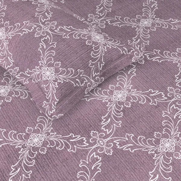 Mauve_Floral_Print_Bedsheet_Set_With_Pillow_Covers