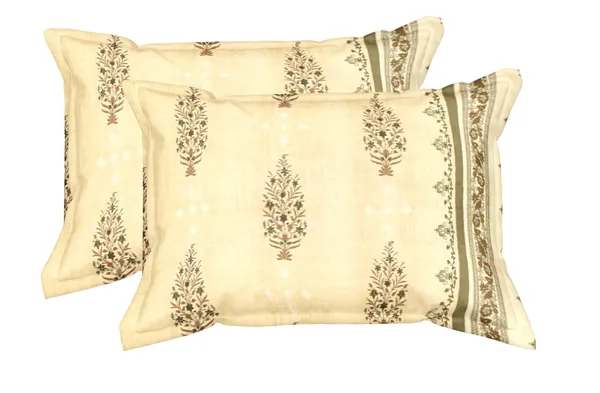 Cream_Printed_Paisley_Double_Bedsheet_Set