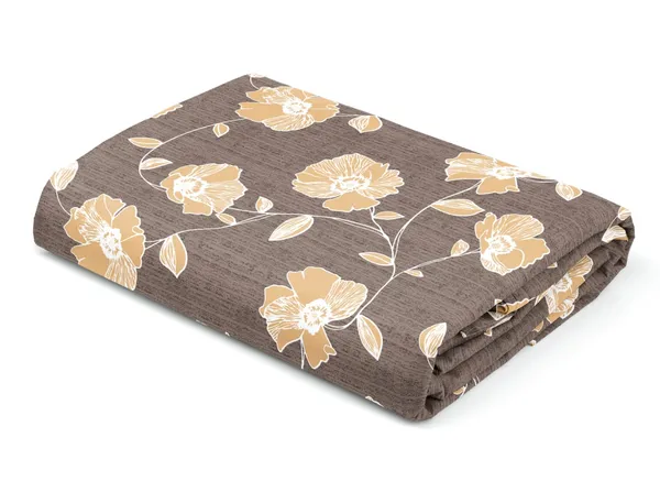 Brown_And_Beige_Floral_Print_Bedsheet_With_Pillow_Covers