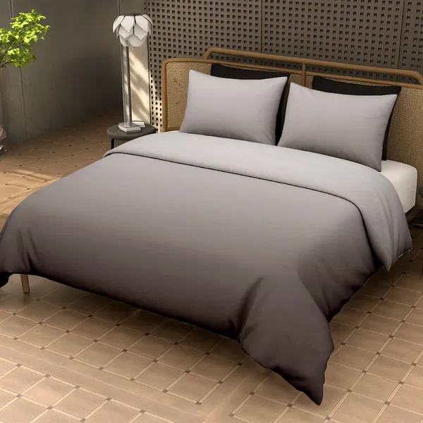 Fossil_Grey_Solid_Double_Bedsheet_Set
