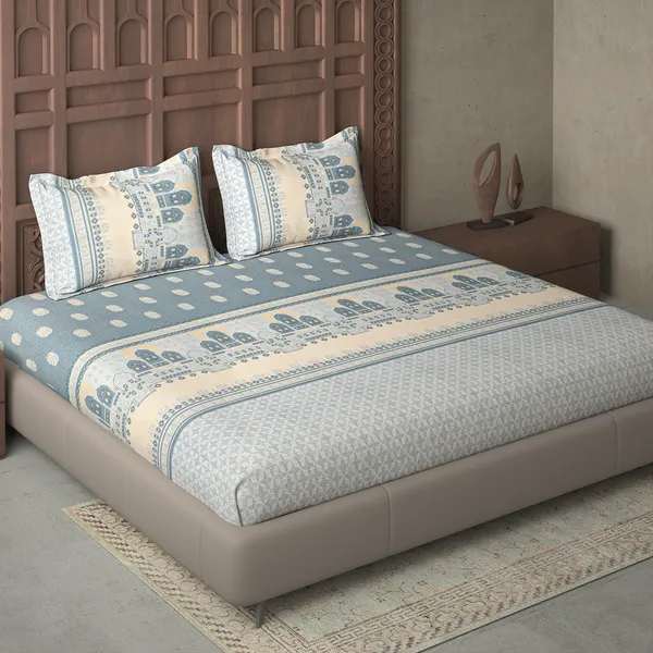 Blue_Printed_Architectural_Pattern_Bedsheet_Set_With_Pillow_Covers