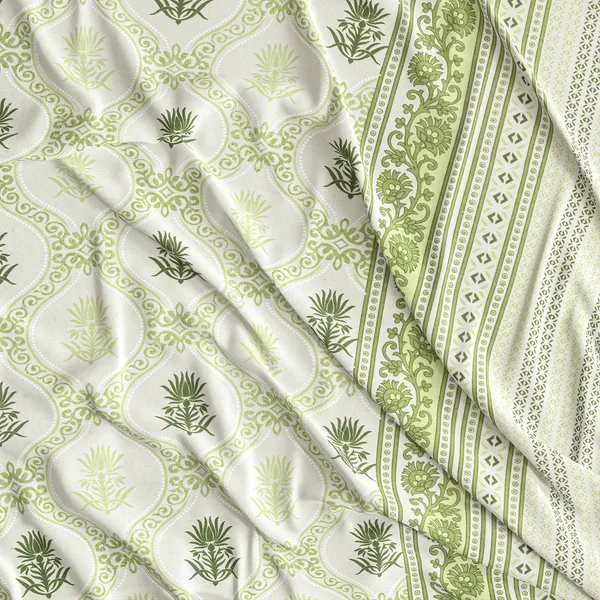 Green_Botanical_Print_Bedsheet_Set_With_Pillow_Covers