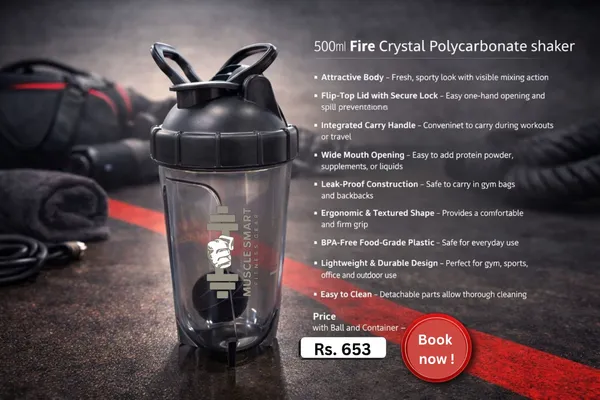 500ml_Black_Polycarbonate_Protein_Shaker_Bottle