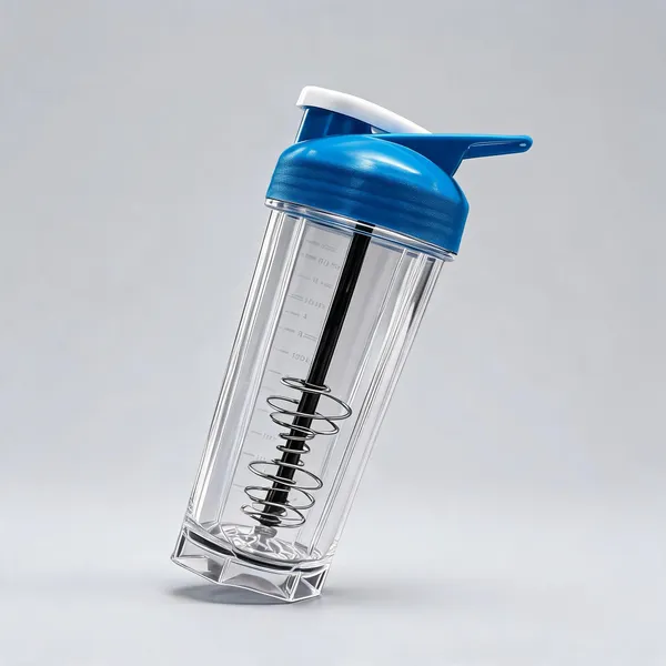 Clear_Polycarbonate_Protein_Shaker_Bottle_Blue_Lid_750_Ml